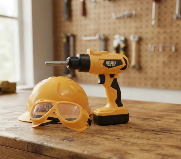 🔨👷♂️ SET DE HERRAMIENTAS DE JUGUETE DELUXE PARA NIÑOS – 17 PIEZAS 🧰🔧 - Image 7