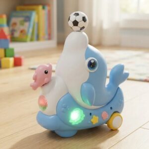 🐬🎵 JUGUETE MUSICAL DELFÍN CON PELOTAS 🎈✨