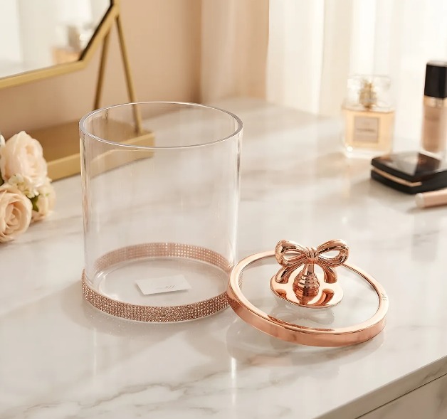 🎀✨ SET X2 TARROS ORGANIZADORES DE ACRÍLICO CON TAPA DE MOÑO ✨🎀 - Image 4