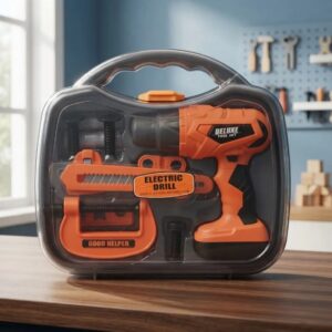 🔧👷‍♂️ KIT DE HERRAMIENTAS DE JUGUETE CON TALADRO ELÉCTRICO – 18 PIEZAS 🧰🎉