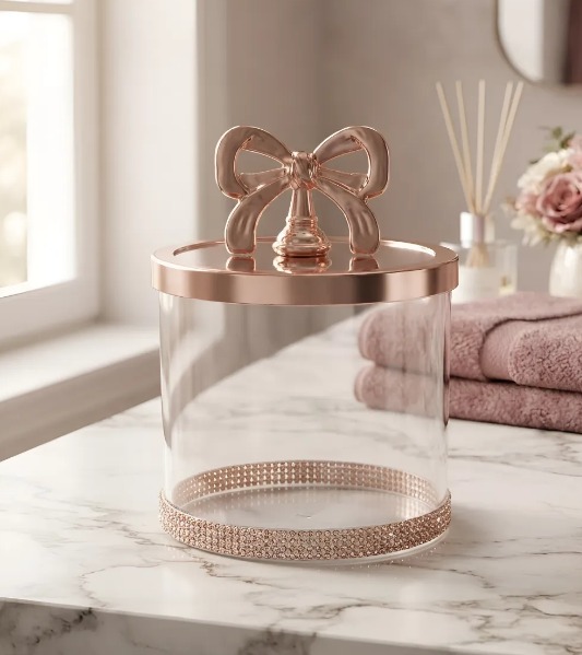 🎀✨ SET X2 TARROS ORGANIZADORES DE ACRÍLICO CON TAPA DE MOÑO ✨🎀 - Image 2