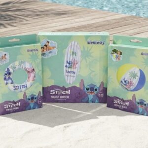 💙🏄‍♂️ Set Inflable Bestway Stitch 3 en 1 para Piscina y Playa