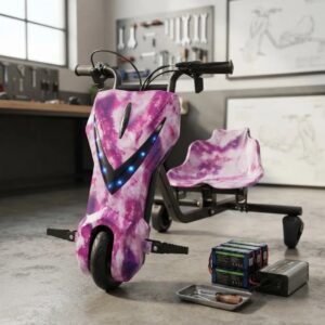 ⚡🏍️ TRICICLO ELÉCTRICO DRIFT TRIKE 360 – 350W – BATERÍA DE LITIO MORADO🔥
