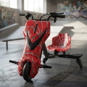 ⚡🏍️ TRICICLO ELÉCTRICO DRIFT TRIKE 360 – 350W – BATERÍA DE LITIO ROJO🔥