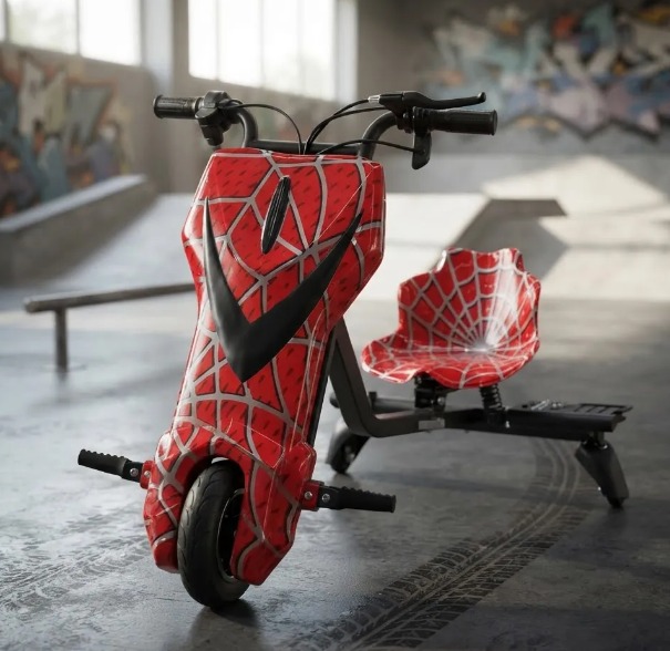 ⚡🏍️ TRICICLO ELÉCTRICO DRIFT TRIKE 360 – 350W – BATERÍA DE LITIO ROJO🔥
