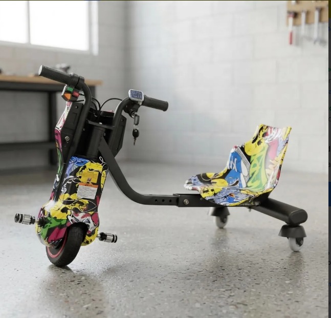 ⚡🏍️ TRICICLO ELÉCTRICO DRIFT TRIKE 360 CON LUCES LED – 350W MULTICOLOR🏁✨ - Image 4