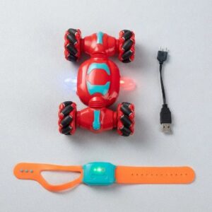 🚗 Carro Acrobático 4x4 con Luces LED y Reloj Sensor de Movimiento Rojo