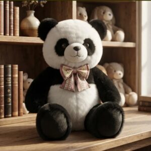 🐼 Oso de Peluche Panda Gigante 73 cm Blanco y Negro con Moño