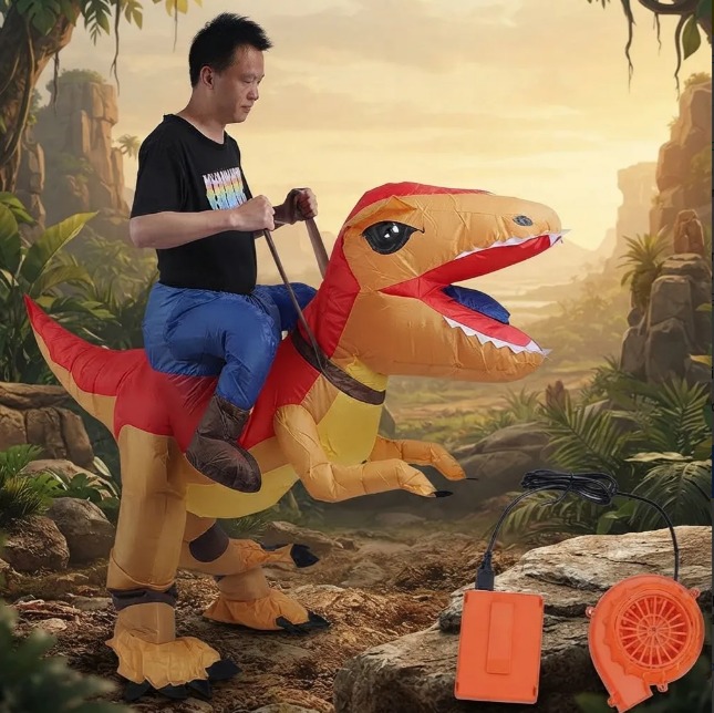 🦖 Disfraz Inflable de Dinosaurio para Adulto con Motor - Image 2