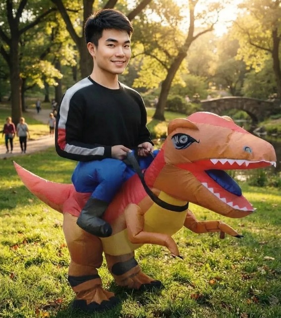 🦖 Disfraz Inflable de Dinosaurio para Adulto con Motor - Image 3