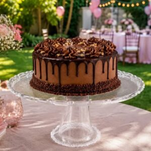 🎂 Base Porta Torta Decorativa con Pedestal para Postres – Transparente