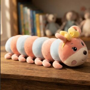 🐛🌈 Peluche Gusano Suave Y Decorativo De 75 Cm 🧸💖